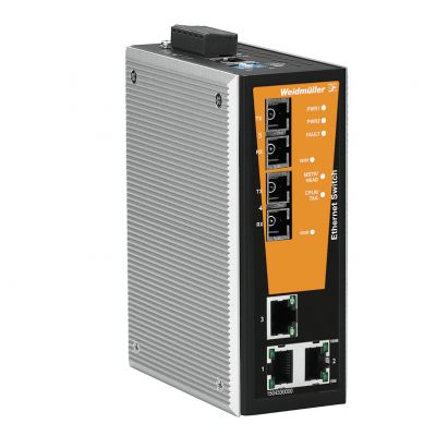 WEIDMULLER IE-SW-VL05MT-3TX-2SC Network switch (programowany), zarządzany, Fast Ethernet, Liczba portów: 3x RJ45, 2x SC wielomodowy, -40 °C...75 °C, IP30 1504350000 /1szt./ (1504350000)